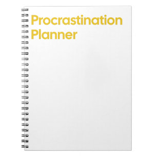 Procrastination Planner Notebook