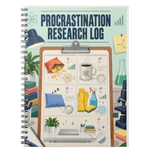 Procrastination Research Log Funny Notebook