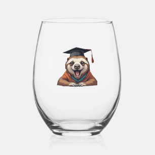 Procrastination University � Official Member Class Stemless Wine Glass