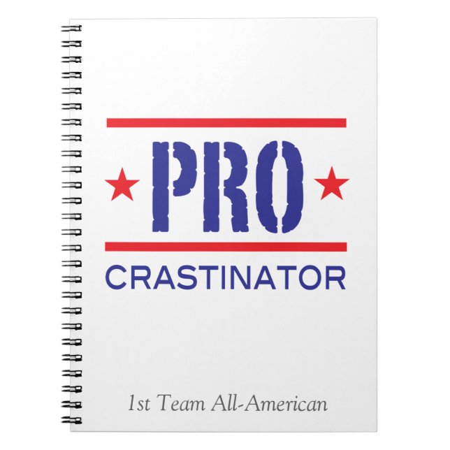 PROcrastinator Spiral Notebook (Front)