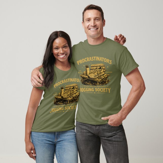 Procrastinators Jogging Society Funny Running Tee (Unisex)