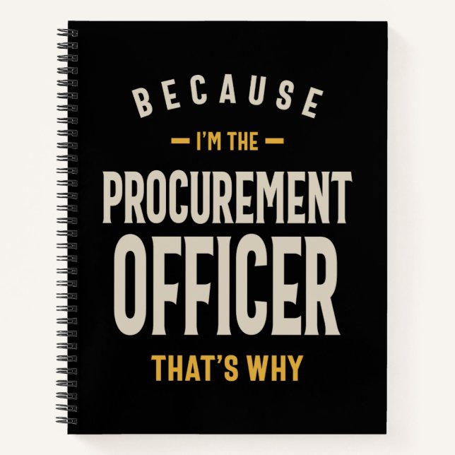Procurement Officer Job Title Profession Notebook (Front)