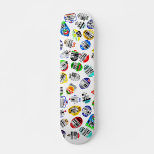 Produce Barcode Stickers Skateboard