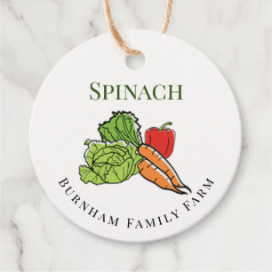 Produce Farmers Market Product Favour Tags