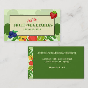 Produce Fruit and Vegetables Business Card