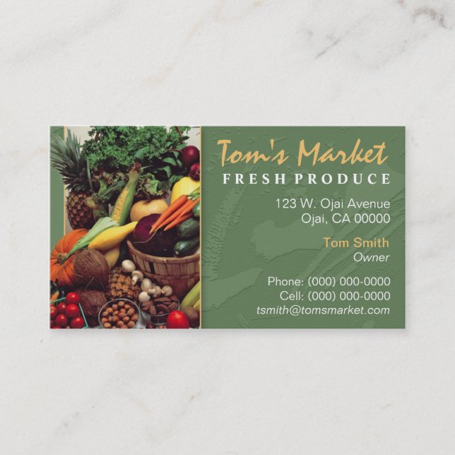 Produce Market Business Card (Front)