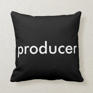 Producer in bold lettering cushion