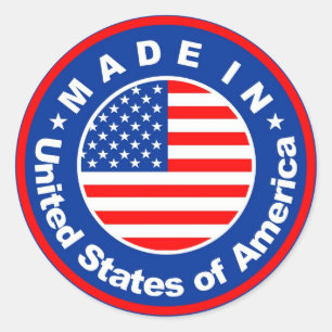 product country flag label made in america usa