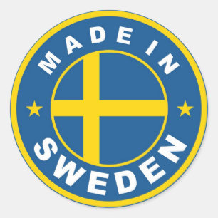 product country flag label made in sweden