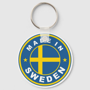 product country flag label made in sweden key ring