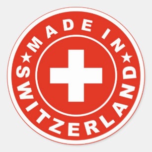 product country flag label made switzerland swiss