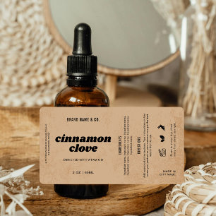 Product Customisable Brown Rustic Label