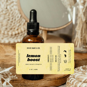  Product Customisable Lemon Yellow Rustic Label