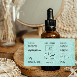  Product Customisable Mint Rustic Label