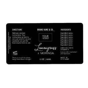  Product Customisable white & Black Label