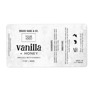  Product Customisable White Rustic Label