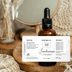 Product Customizable White Rustic Label