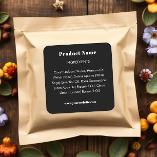  Product Ingredient Label   Black