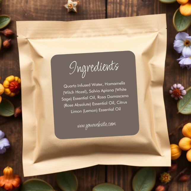  Product Ingredient Label | Brown (Creator Uploaded)