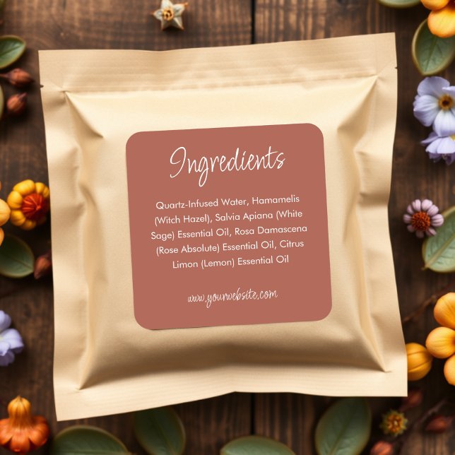  Product Ingredient Label | Terracotta Orange (Creator Uploaded)