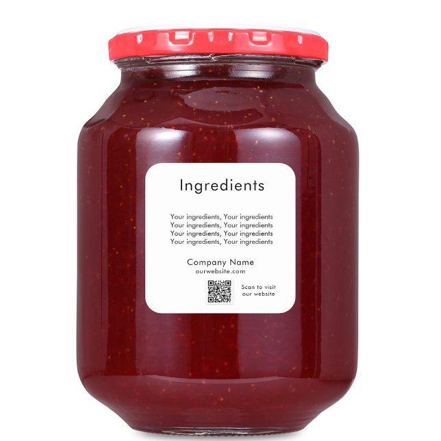 Product ingredient listing business qr code label (Creator Uploaded)