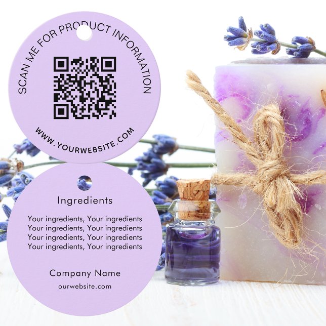 Product ingredient listing QR code business label (Creator Uploaded)