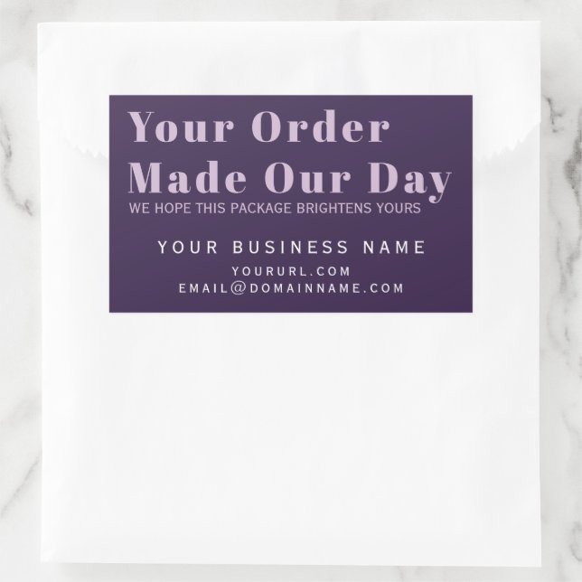 Product Label, Business Purchase Box Packaging, Re Rectangular Sticker (Bag)