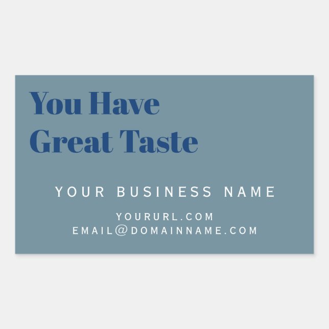 Product Label, Business Purchase Box Packaging, Rectangular Sticker (Front)