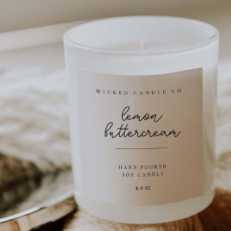 Product Label Minimal Candle Jar Branding Stickers