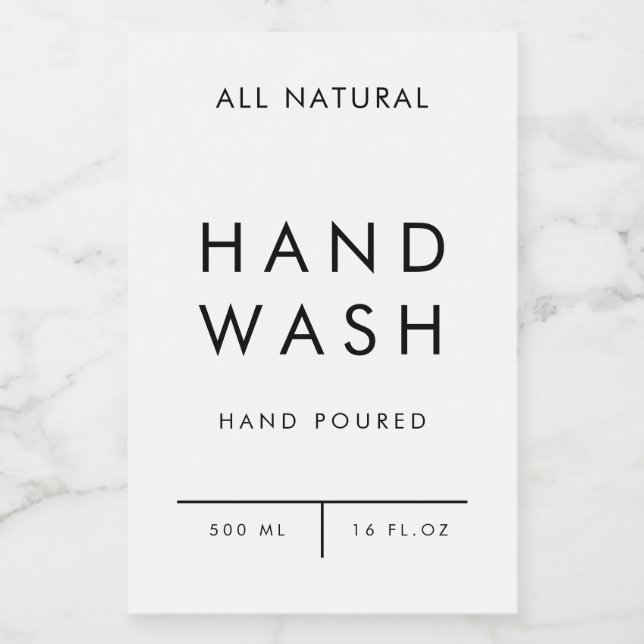 product label organization storage - HAND WASH (Single Label)