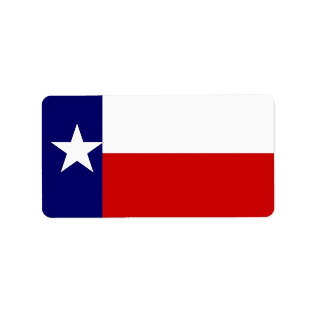 Product Labels Texas Lone Star Flag State Design (Front)
