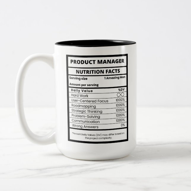 Product Manager Cool Team Leader Two-Tone Coffee Mug (Left)