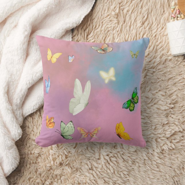 Product Merchandising: Pastel Butterfly Cushion/Pi Cushion (Blanket)