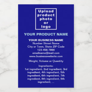 Product Minimal Information on Blue Small Size Wine Label