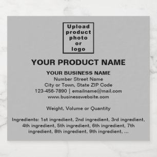 Product Minimal Information on Grey Beer Bottle Label