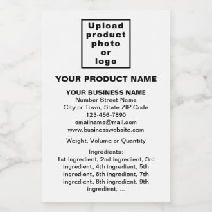 Product Minimal Information on White Small Size Wine Label