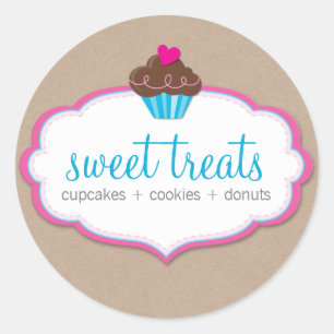 PRODUCT PACKAGING LABEL cute cupcake logo kraft