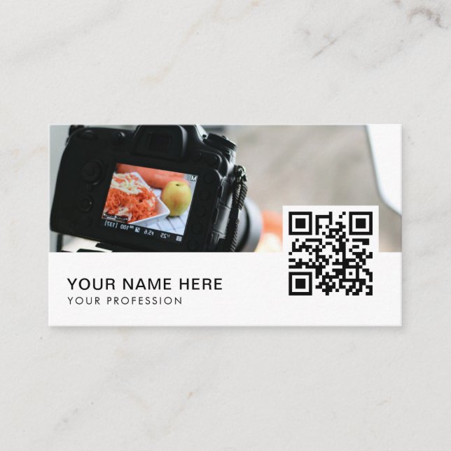 product photographer QR Code  Business Card (Front)