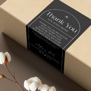 Product Thank You Packaging Box Label