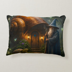 Product title wizard snail shell cottage rectangul decorative cushion