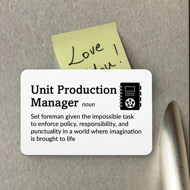 Production Manager Definition Movie 4" x 6" Flex Magnet (Creator Uploaded)