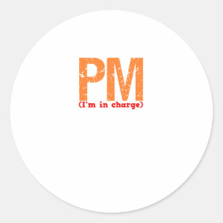 Production Manager Description Classic Round Sticker