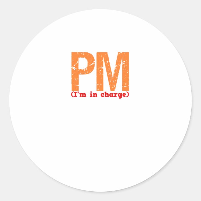 Production Manager Description Classic Round Sticker (Front)