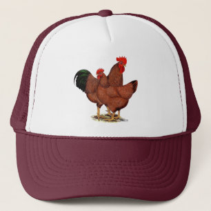 Production Red Chickens Trucker Hat