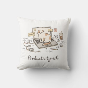 Productivity-ish Work From Home Funny Cushion