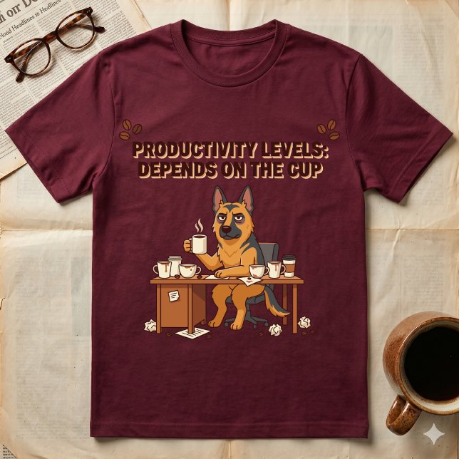 Productivity Levels Depends On The Cup Shepherd T-Shirt (Creator Uploaded)