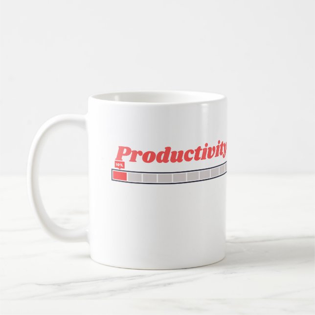Productivity Loading Funny Work Humour Design Coffee Mug (Left)
