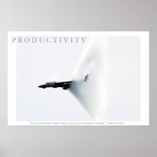 PRODUCTIVITY Motivational Aeroplane Andretti Poster