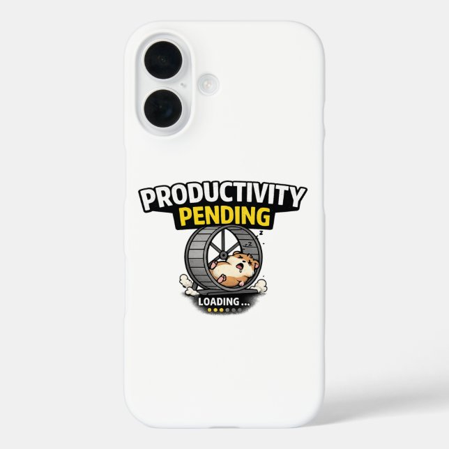 Productivity Pending Funny Hamster Loading Shirt Case-Mate iPhone Case (Back)