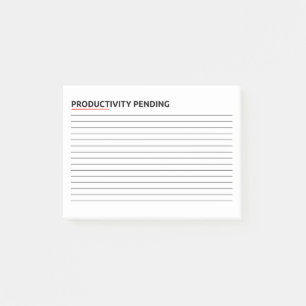 Productivity Pending Funny Office Humour Gift Post-it Notes